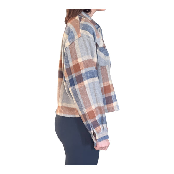 Women's Cropped Flannel Shacket