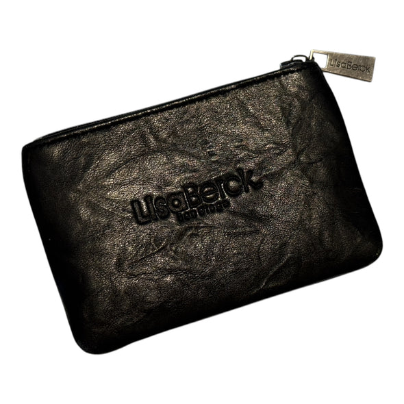 One of a Kind LisaBerck Original Black Borello & Swarovski Crystal Coin Purse Card Wallet