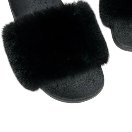 Berck Luxe Faux Rabbit Fur Slide PREORDER