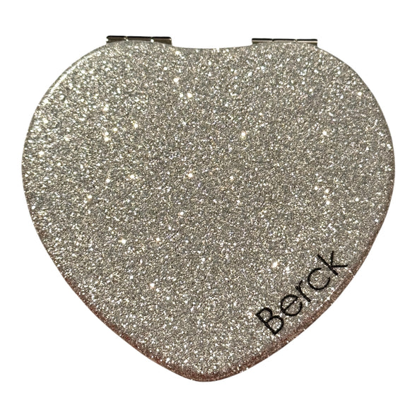 Compact Glitter Heart Mirror 😍