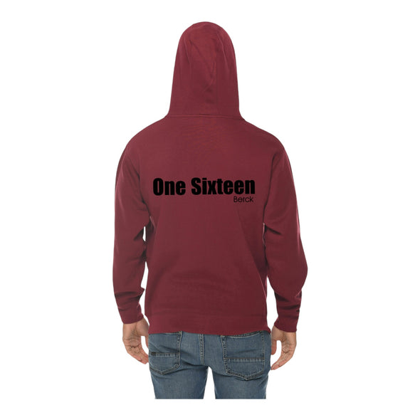 One Sixteen - Unisex Zip Hoodie Mid-Weight Fleece