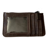 Zip Top Card Wallet Window Leather