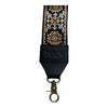 Embroidered Wristlet Strap Leather w/ Cell Tether Adapter