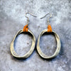 Organic Oval Drop Earrings