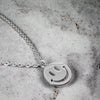Happy Face Necklace Polished Stainless Steel