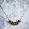 One-of-a-Kind Jade DZI Stone with Vintage Teak Beads Sterling Silver