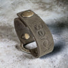 One-of-a-Kind Hammered Zemak & Leather Cuff Bracelet