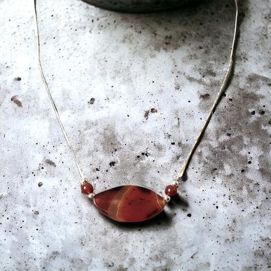One-of-a-Kind Carnelian Necklace Sterling Silver
