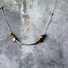 One-of-a-Kind Sterling Silver Bar with Vintage African Mother of Pearl & Tigers Eye Necklace