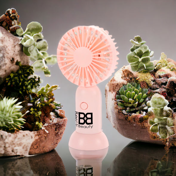 Berck Beauty Hand Held Vanity Fan with Stand