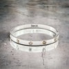 Bangle Bracelet with Zircons (Hinged)