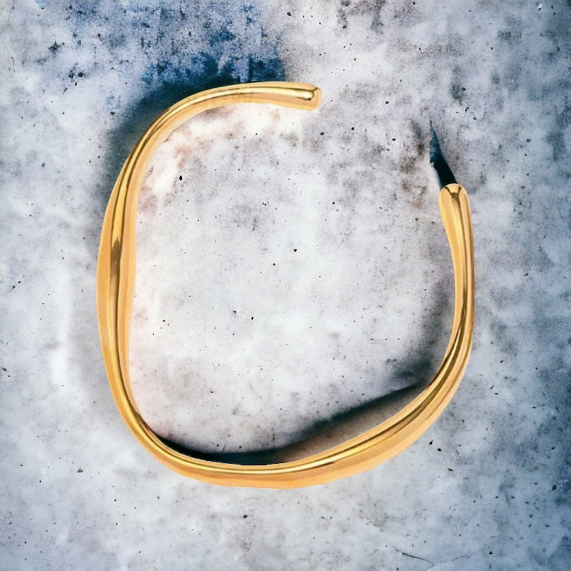Abstract Open Bangle Bracelet