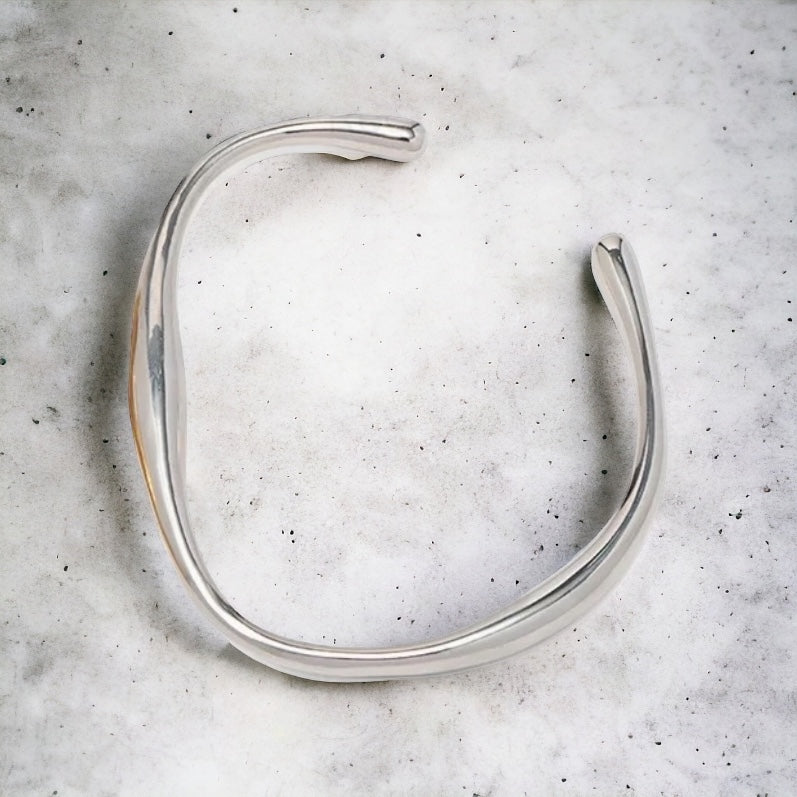 Abstract Open Bangle Bracelet