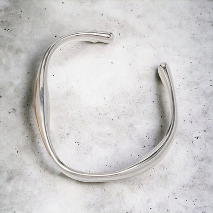Abstract Open Bangle Bracelet