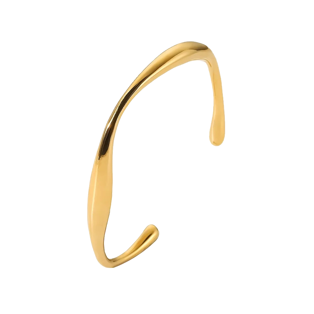 Abstract Open Bangle Bracelet