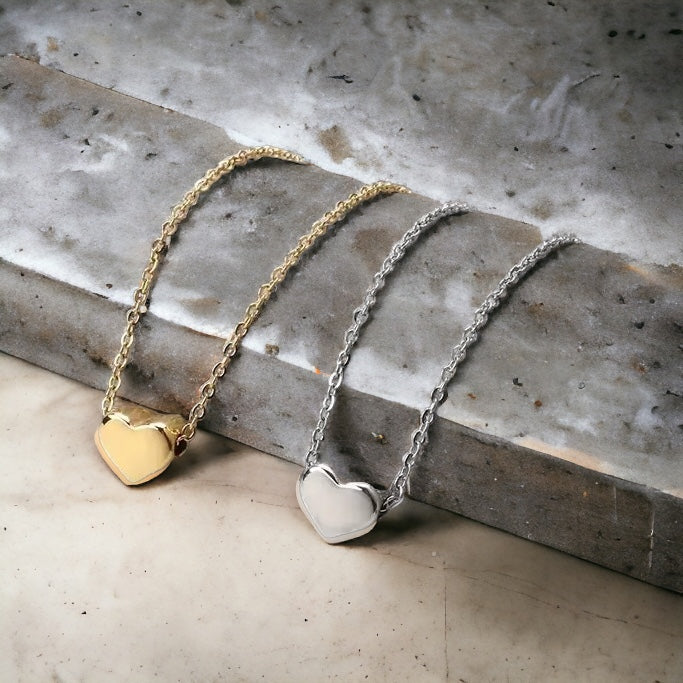 Waterproof Puffed Heart Anklet
