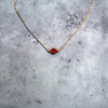 One-of-a-Kind Ruby Red Picasso Czech Bead with Sterling Silver Beads