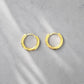 Huggie Hoop Earrings 12mm 14K Gold PVD Plated or 925 Sterling Silver PVD Plated