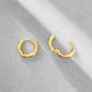 Huggie Hoop Earrings 12mm 14K Gold PVD Plated or 925 Sterling Silver PVD Plated