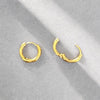 Huggie Hoop Earrings 12mm 14K Gold PVD Plated or 925 Sterling Silver PVD Plated