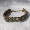 One-of-a-Kind Double Infinity Zemak & Leather Cuff Bracelet with Chain