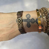 One-of-a-Kind Double Infinity Zemak & Leather Cuff Bracelet with Chain