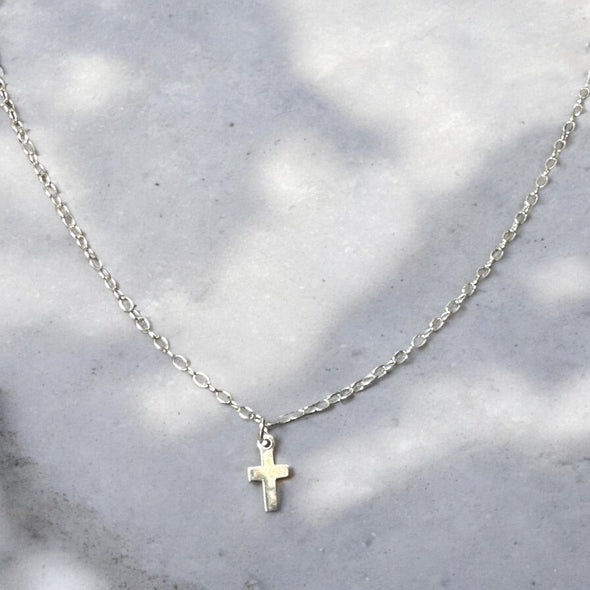 Dainty Cross Necklace 17"