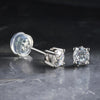 Moissanite Diamond Solitaire Earrings (1/2 Carat TW)