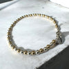 Beaded Bangle Bracelet 14k Gold Filled or 925 Sterling Silver