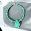 One-of-a-Kind Howlite Turquoise Natural Shape & Sterling Silver Bangle Bracelet