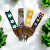 Flower Power Wristlet Strap Leather w/Cell Tether Adapter