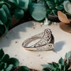 One-of-a-Kind Faceted Oval Garnet Sterling Silver Ring