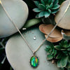 One of a Kind Aurora Triplet Opal Sterling Silver Necklace