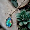 One of a Kind Aurora Triplet Opal Sterling Silver Necklace