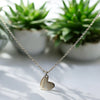 Smooth Abstract Heart Stainless Steel Necklace 18"