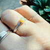 One-of-a-Kind 5mm Round Ethiopian Opal Sterling Silver Dainty Ring