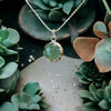 One-of-a-Kind 8mm Round Aventurine Sterling Silver Necklace