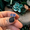 One-of-a-Kind 8mm Round Genuine Tanzanite Sterling Silver Stud Earrings