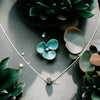 One-of-a-Kind Dainty Two Sided Flower Sterling Silver Necklace