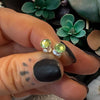 One-of-a-Kind 5mm Round Faceted Peridot Sterling Silver Stud Earrings