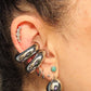 Waterproof Large Puffed Hoop Ear Cuff Polished Stainless Steel & 14k Gold PVD Plated Stainless Steel