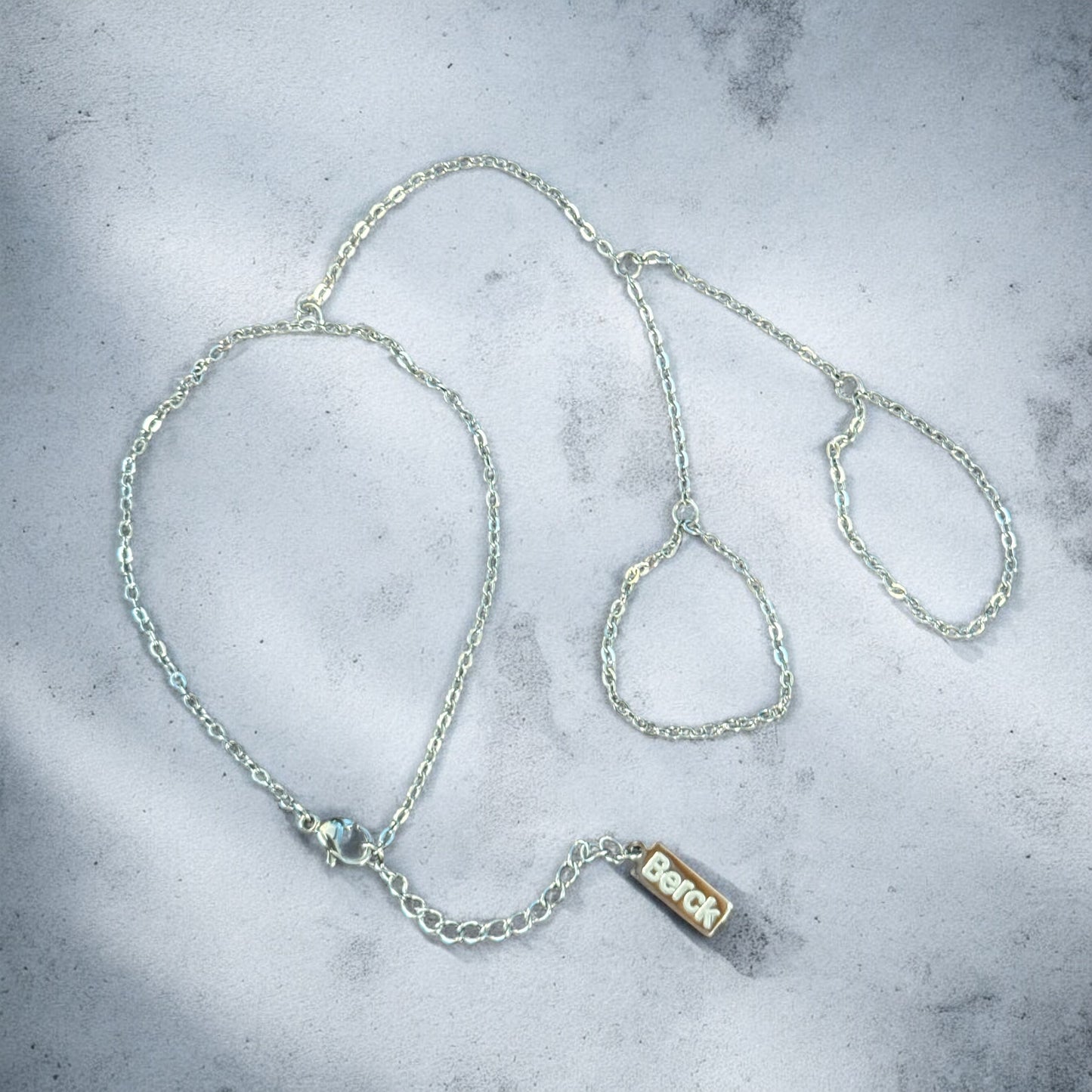 Waterproof Double Finger Hand Chain Polished Stainless Steel & 14k Gold PVD Plated Stainless Steel