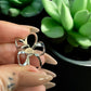 Waterproof Two-Tone Flower Ring Polished Stainless Steel & 18k Gold PVD Plated Stainless Steel