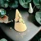 Waterproof Two-Tone Flower Ring Polished Stainless Steel & 18k Gold PVD Plated Stainless Steel