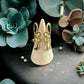 Waterproof Lotus Flower Ring 18k Gold PVD Plated & Polished Stainless Steel