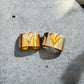 Waterproof Two-Tone Puffed Heart Ring Polished Stainless Steel & 18k Gold PVD Plated Stainless Steel