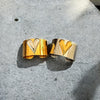 Waterproof Two-Tone Puffed Heart Ring Polished Stainless Steel & 18k Gold PVD Plated Stainless Steel