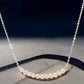Moissanite Diamond Bar Necklace Sterling Silver