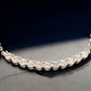 Moissanite Diamond Bar Necklace Sterling Silver