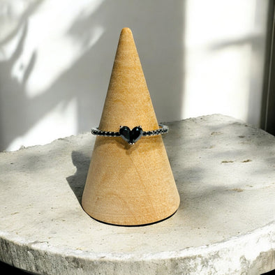 Moissanite Diamond GRA Certified Heart Ring Sterling Silver PREORDER